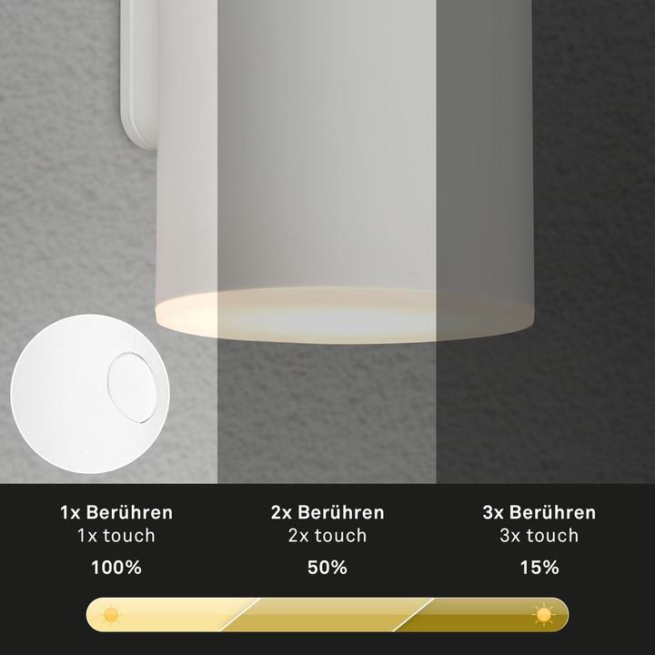 Produktbild Briloner Akku LED Aussenwandleuchte,weiss,2xLED/6W (700 lm, IP44)