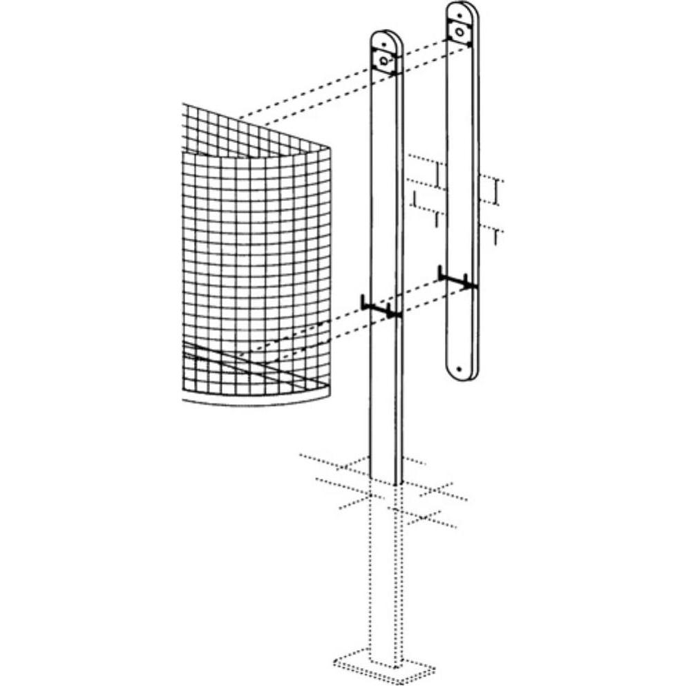 HP Autozubehör Eisenständer Höhe 1400 mm zum Einbetonieren mit Schloss und Schlüssel passend für Abfallbehälter..., Abfa...