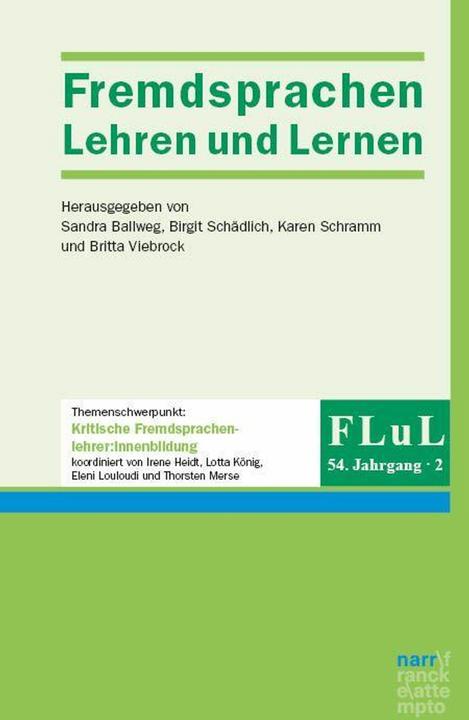 FLuL - Fremdsprachen Lehren und Lernen 54, 2 (Deutsch, Birgit Schädlich, Britta Viebrock, Karen Schramm, 2025)