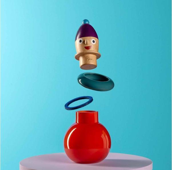 Produktbild Leonardo Vase Buoni Amici Pino 24 cm, Mehrfarbig, Höhe (1 x, 24 x 13 cm)