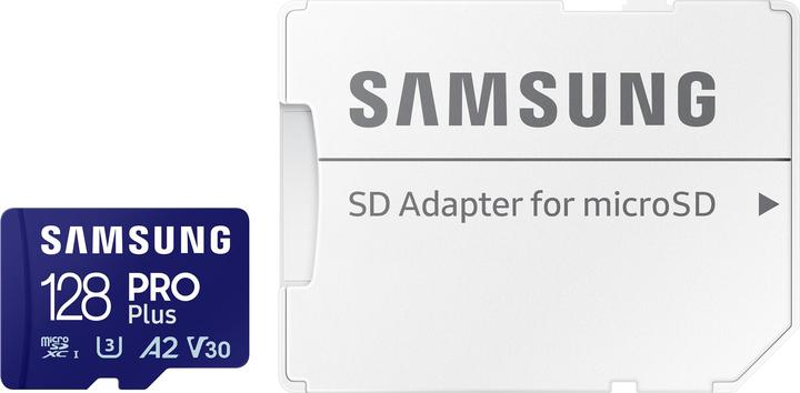 Actual product image Samsung PRO Plus (128 GB, microSDXC, U3, UHS-I)