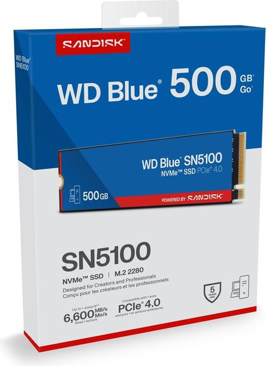 Produktbild WD Blue SN5100 powered by SANDISK (500 GB, M.2 2280)
