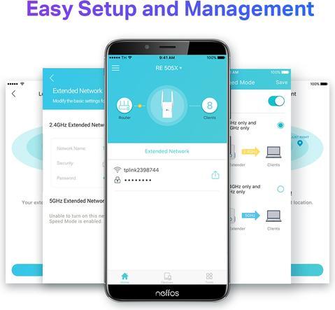Image du produit TP-Link RE505X Wi-Fi 6 Répéteur WLAN AX1500 (1200 Mbit/s, 300 Mbit/s)