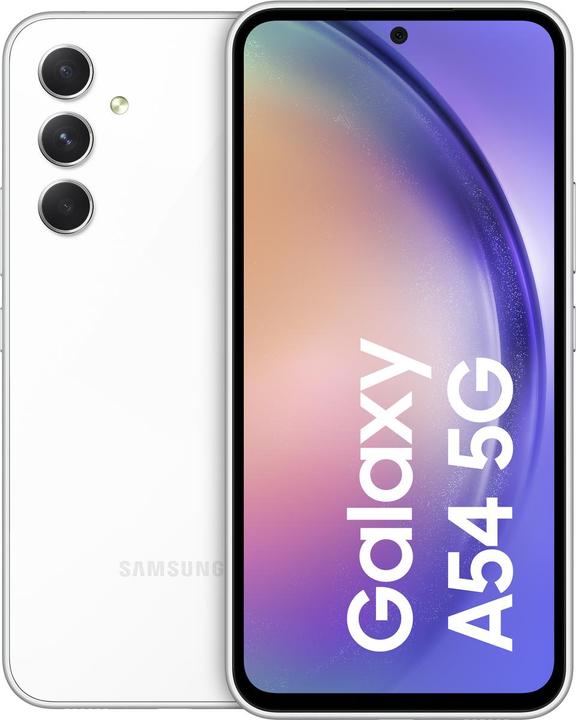 Produktbild Samsung Galaxy A54 5G (128 GB, Awesome White, 6.40", Dual SIM, 5G)