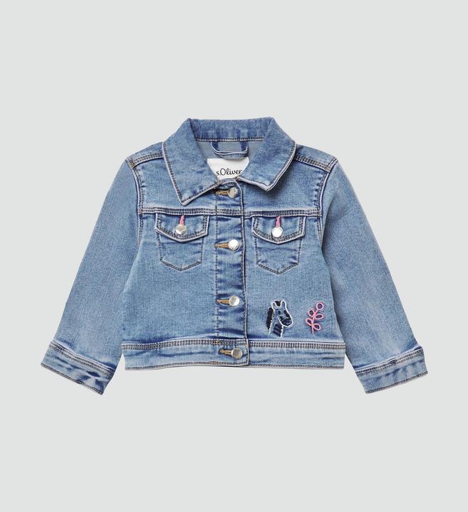 Actual product image S.Oliver Indoor-Jacke Jeansjacke mit Stickerei und Used-Effekt (86)