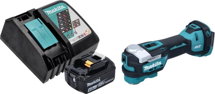Actual product image Makita DTM 52 RM1 Battery multifunction tool 18 V Starlock Max Brushless + 1x battery 4.0 Ah + charger