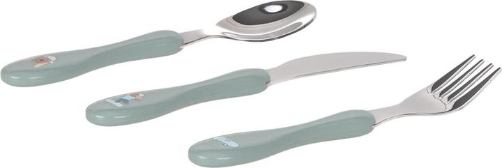 Productafbeelding Lässig Kinderbesteckset Tiny Team Dog 3-teilig, Grün