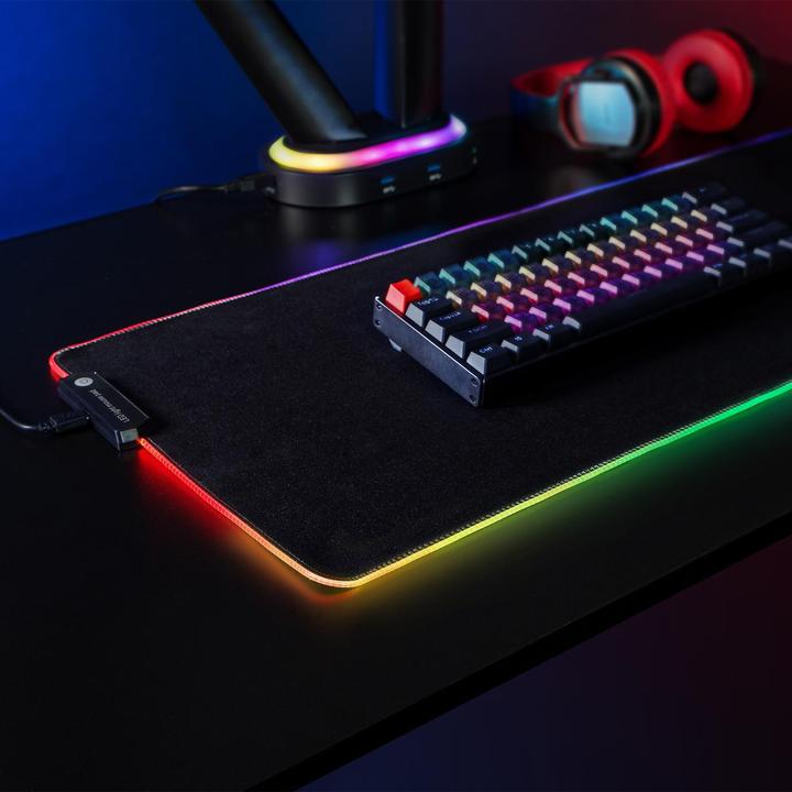 Produktbild NanoRS RS705 XXL Gaming Mouse and Keyboard Pad 80x30 cm LED RGB Backlight Non-slip USB (XXL)