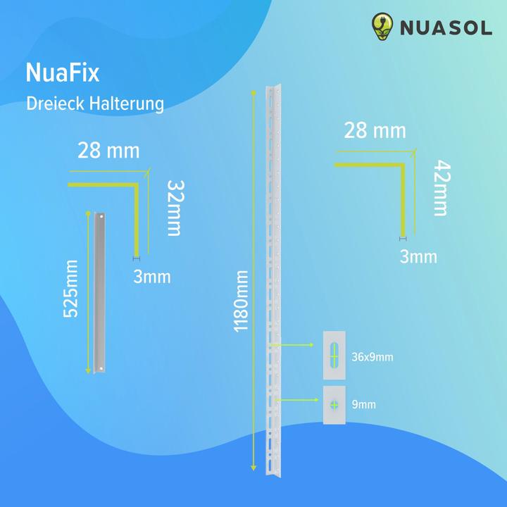 Actual product image Nuasol Adjustable bracket (Solar system mounting material)