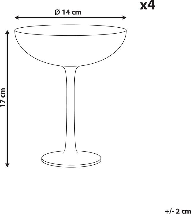 Immagine prodotto Beliani Morganite (2.50 dl, 4x, Bicchieri da Martini)