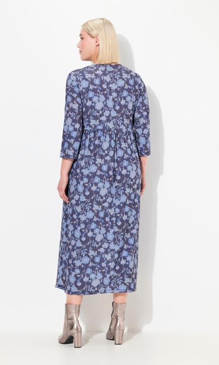 Produktbild Ulla Popken Jerseykleid, A-Linie, Blumenmuster (54)