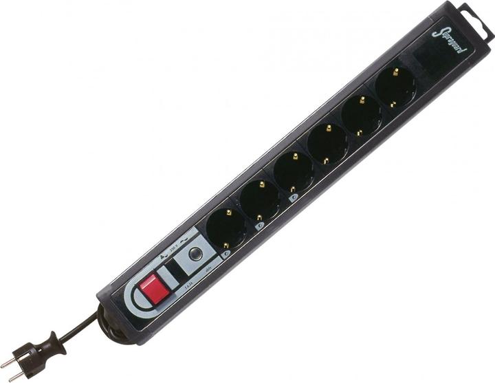 Actual product image REV Surge protection 6-fold 3.0 m Supra-Guard (6x, CEE 7/3, 3 m)