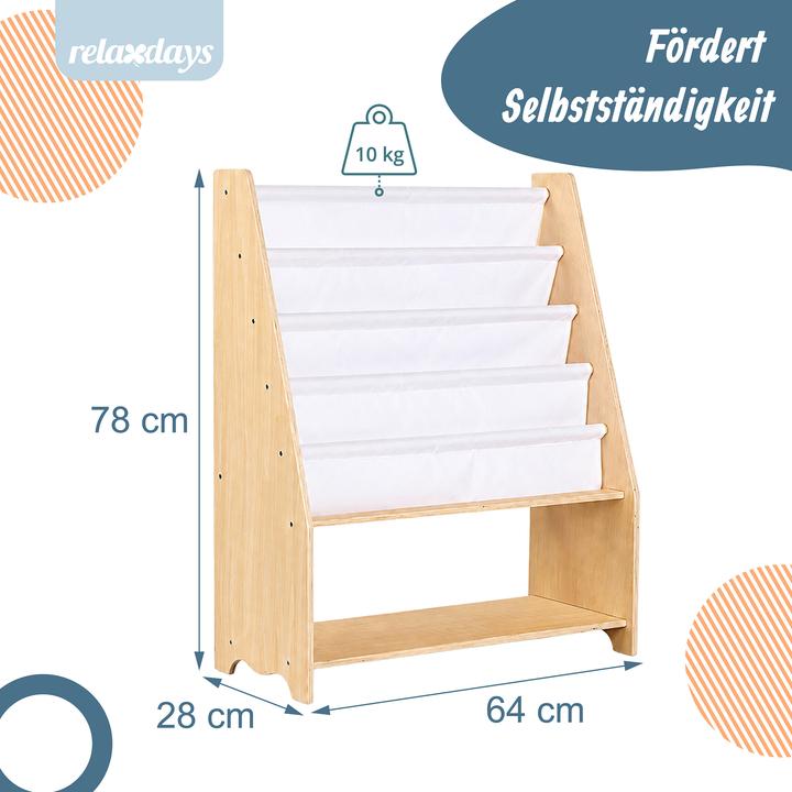 Produktbild Relaxdays Kinderbücherregal (64 x 28 x 78 cm)