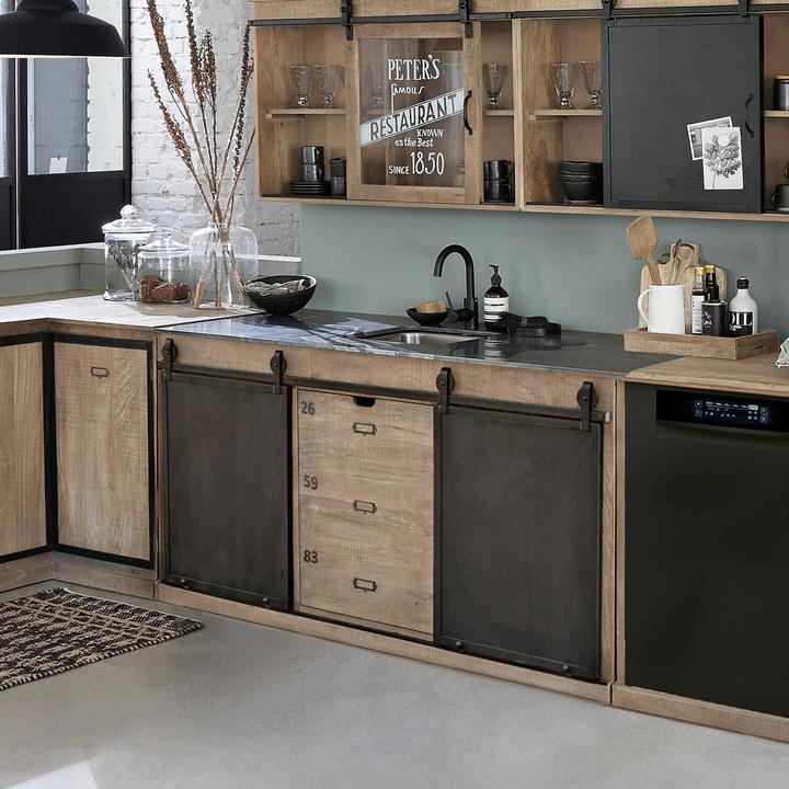 Actual product image Loberon Kitchen washbasin Oakland brown/black