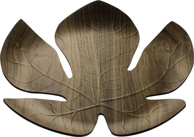 Actual product image Legnoart Walnut Serving Tray, Wood, Brown, 40.5 x 41 x 32 cm