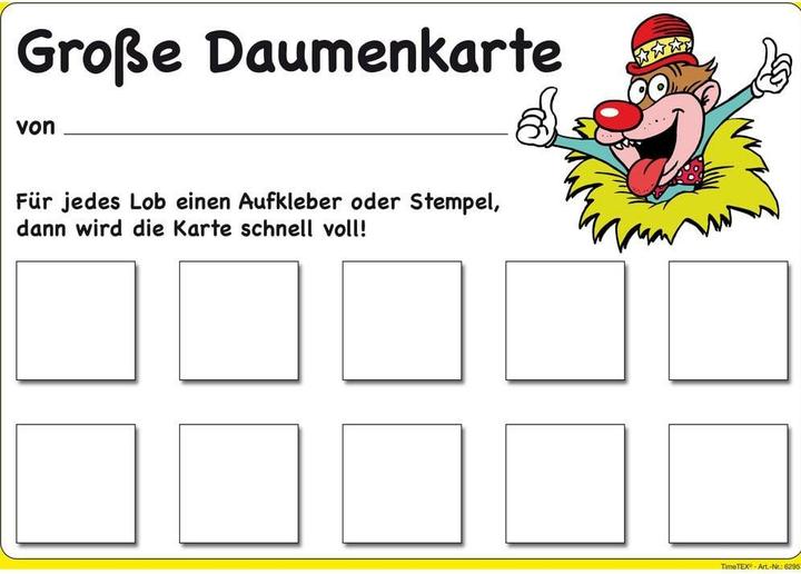 Image du produit TimeTEX TIME TEX Grande carte de pouce 62957 10 champs 25 pièces