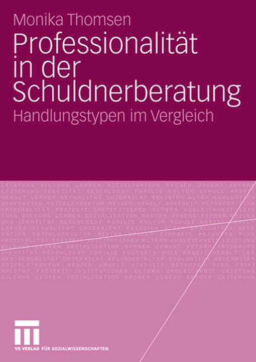 Produktbild Professionalität in der Schuldnerberatung (Deutsch, Monika Thomsen, 2008)