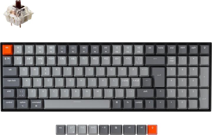 Keychron K4 Version 2, Gateron BROWN (DE, Kabelgebunden, Kabellos)