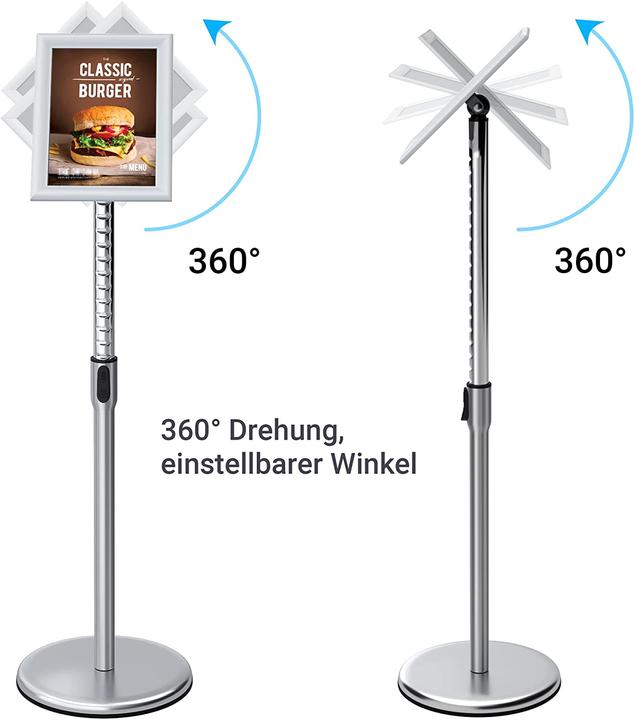 Produktbild FoxRose Infoständer DIN A4, Silber (A4)