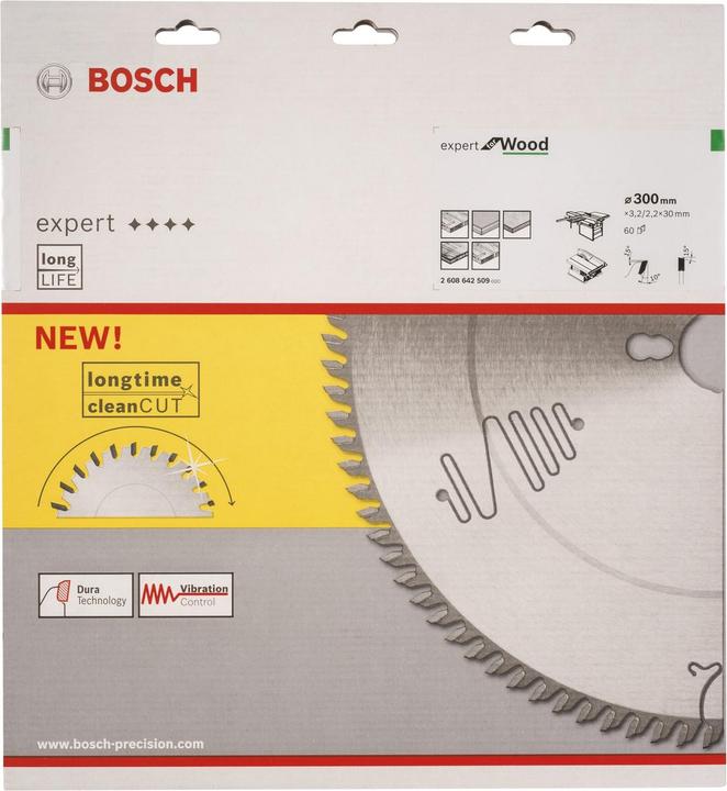 Produktbild Bosch Professional Zubehör Kreissägeblatt Expert for Wood, 300 x 30 x 3,2 mm, 60