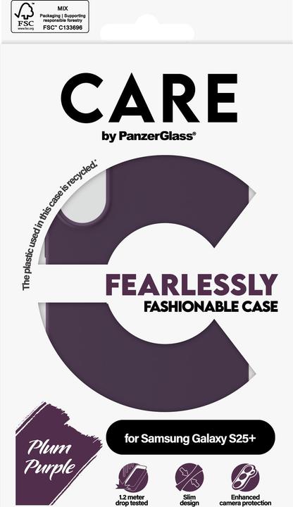 Produktbild PanzerGlass CARE by ® Fashionable Case Plum Purple Samsung Galaxy S 2025 Plus, Cover, Samsung, Samsu (Samsung Galaxy S25+)