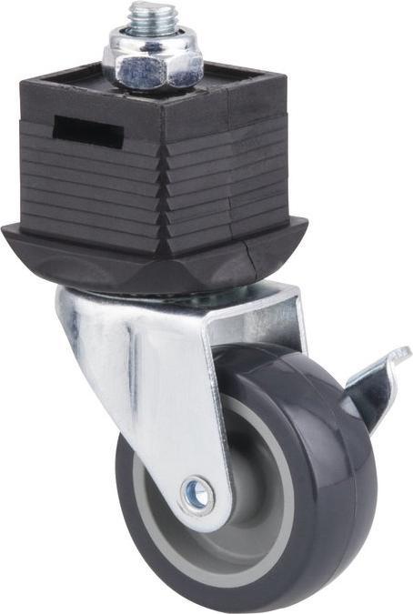 Produktbild wolfcraft wolfcraft 1 Fuss mit Rolle und Bremse, lenkbar (7.50 cm, 12 cm)