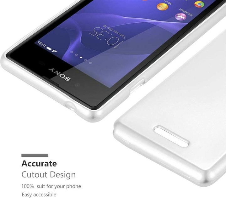 Actual product image Cadorabo TPU Matt Metallic Cover (Sony Xperia E3)