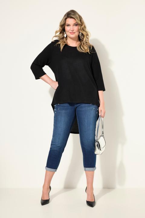 Actual product image Miamoda Sweater with rounded hem and 3/4 sleeves (50, 52)