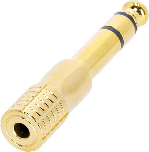 Produktbild Adam Hall 4 STAR A MF3 JM3 GOLD - Adapter Miniklinke female stereo auf 6,3 mm Klinke male stereo