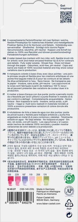 Produktbild Faber-Castell GOFA AQUA DUAL MARKER - Farbstoffmarker (6x)