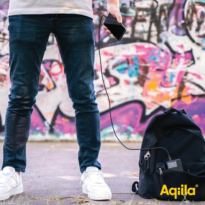Actual product image Aqiila Powerbird B20B+ - Powerbank 20000 mAh, 65W - Black (20000 mAh, 65 W, 74 Wh)