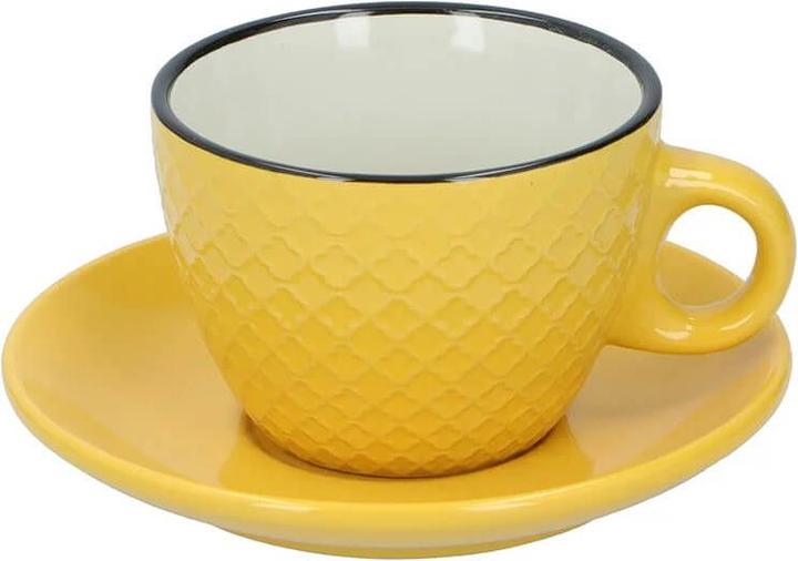 Actual product image Beanarella Cappuccino cups with saucers, made of porcelain, set of 4 (200 ml, 4 x)