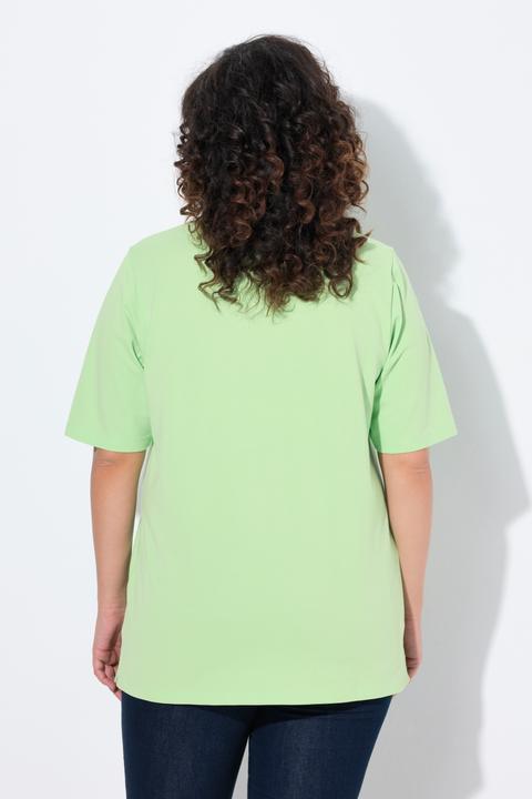 Produktbild Ulla Popken Poloshirt, Piqué, Polokragen, Samt-Knopfleiste, Halbarm (68)