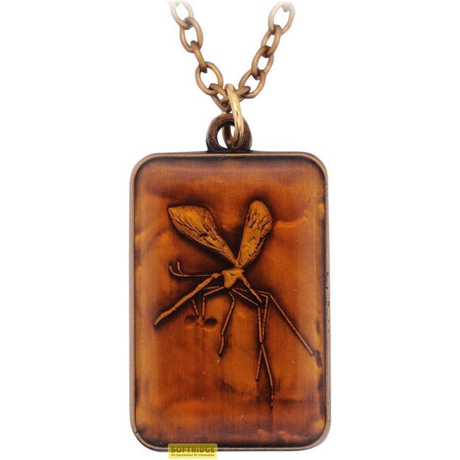 Fanattik, Halsschmuck, JURASSIC PARK - Collier Ambre Unisexe - Edition Limitée, (Rostfreier Stahl, Resin)