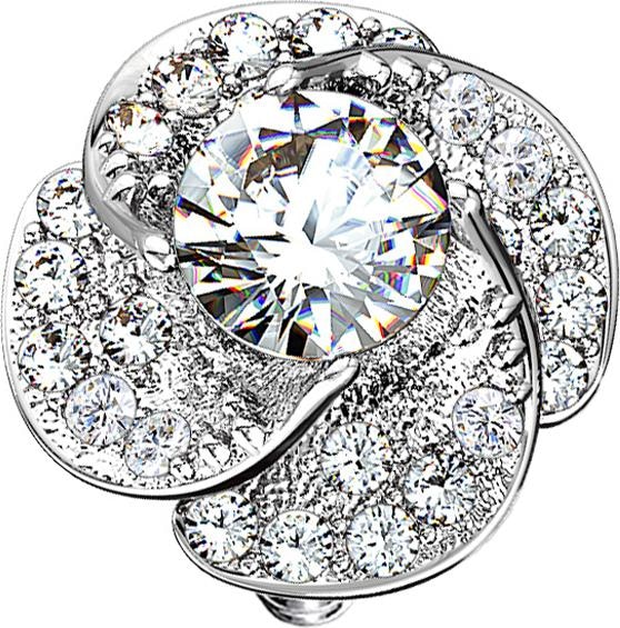Produktbild Star Piercing Dermal Anchor silber Rose mit Kristall (Chirurgenstahl 316L, Messing)