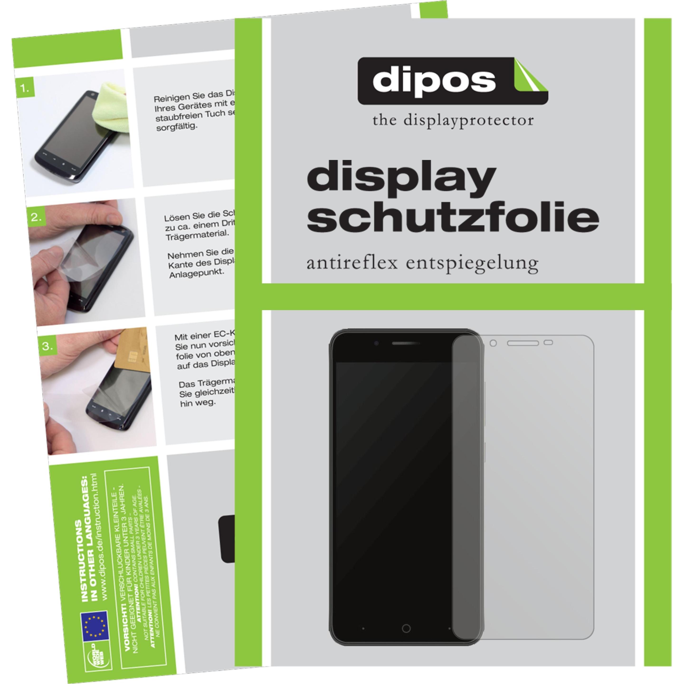 Dipos Displayschutzfolie Antireflex (5 Stück, ZTE Blade A610 Plus), Smartphone Schutzfolie, Transparent