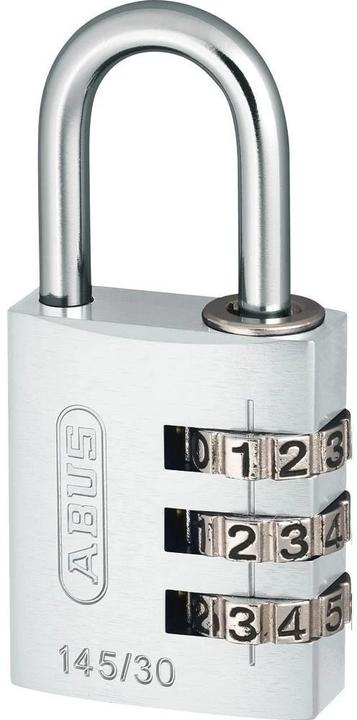 Actual product image Abus Combination lock 145/30 Lock Tag Silver Aluminum