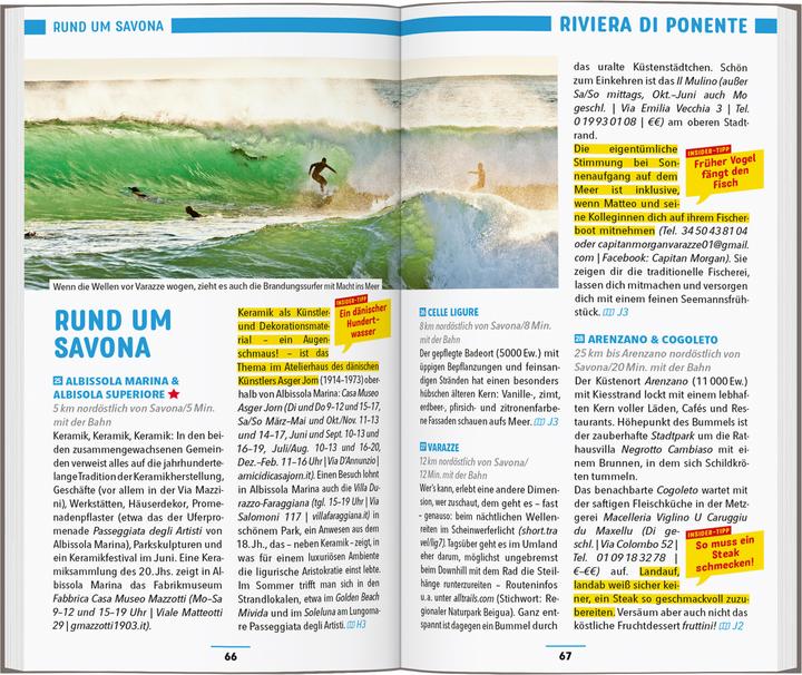 Nährwerte und Zutaten Reiseführer Ligurien, Italienische Riviera, Cinque Terre (Deutsch, Sabine Oberpriller, 2024)
