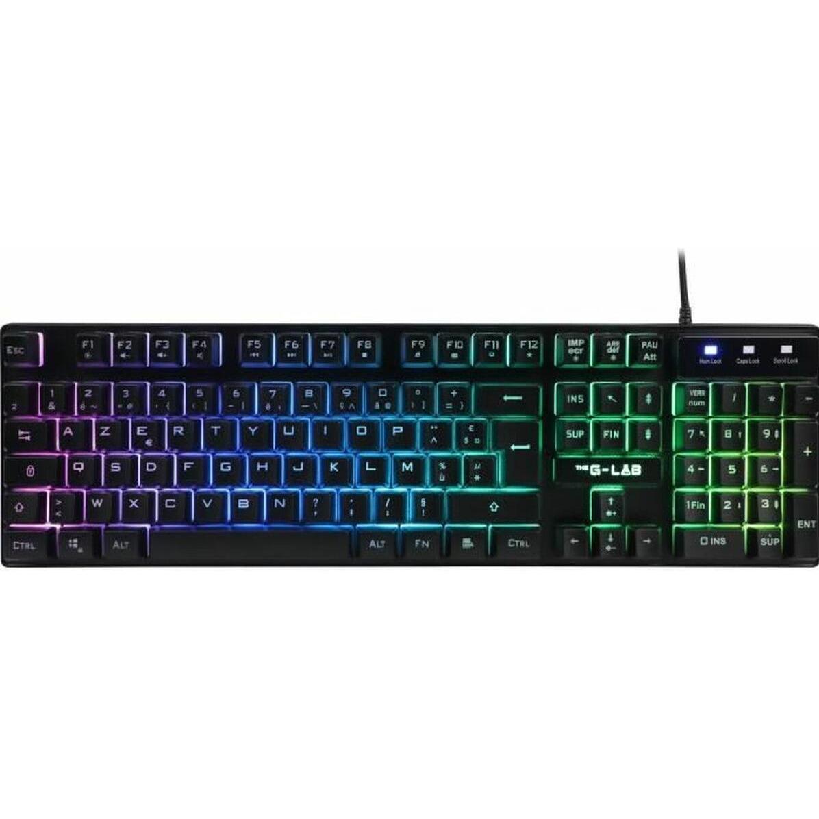 The G-Lab Clavier Gamer Keyz Caesium RGB (Noir) (FR), Tastiera, Nero