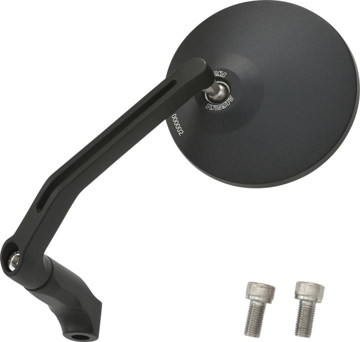 Aluminium-Seitenspiegel "D-Mirror-3" schwarz rund exzentrisch