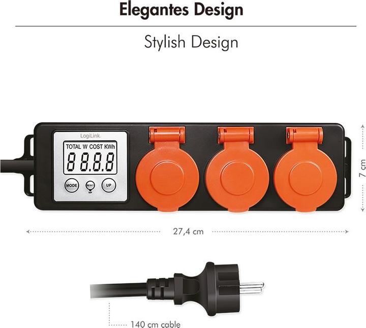 Actual product image LogiLink Check (3x, CEE 7/3)