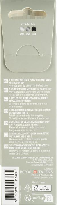 Produktbild Sakura Gelly Roll Retractable Classic Gelschreiber transparent 0,45 mm, Schreibfarbe: farbsortiert (3x)