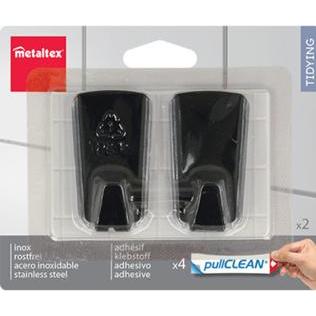 Thumbnail - 6x Metaltex, Klebehaken + Klebenagel, Klebehaken pullClean sw 2St