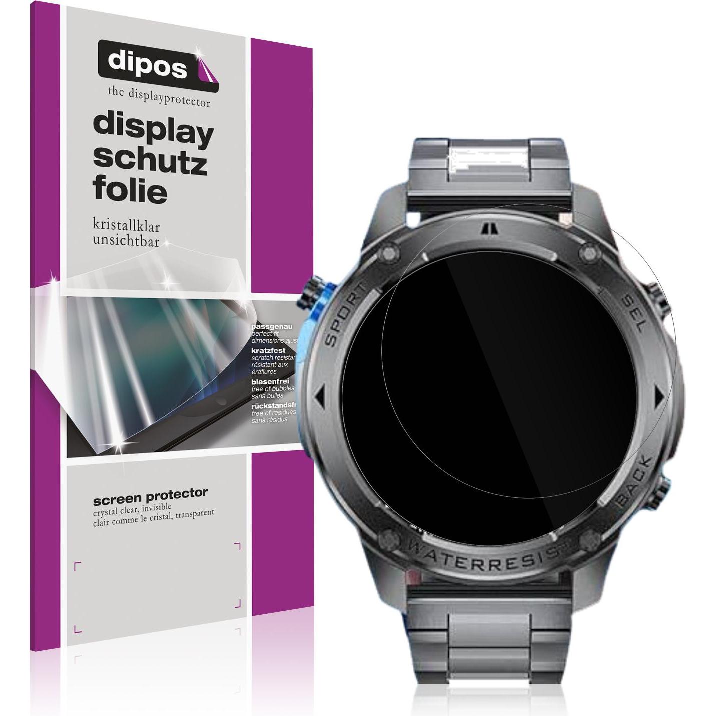 Dipos Schutzfolie Klar für HIRREO DM2G-A, Smartwatch Schutzfolie, Transparent