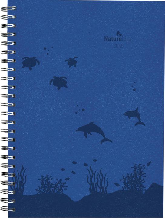 Alpha Edition Wochenplaner Nature Line Ocean 2025 Taschenkalender, 15x21cm, Kalender mit 128 (Deutsch)