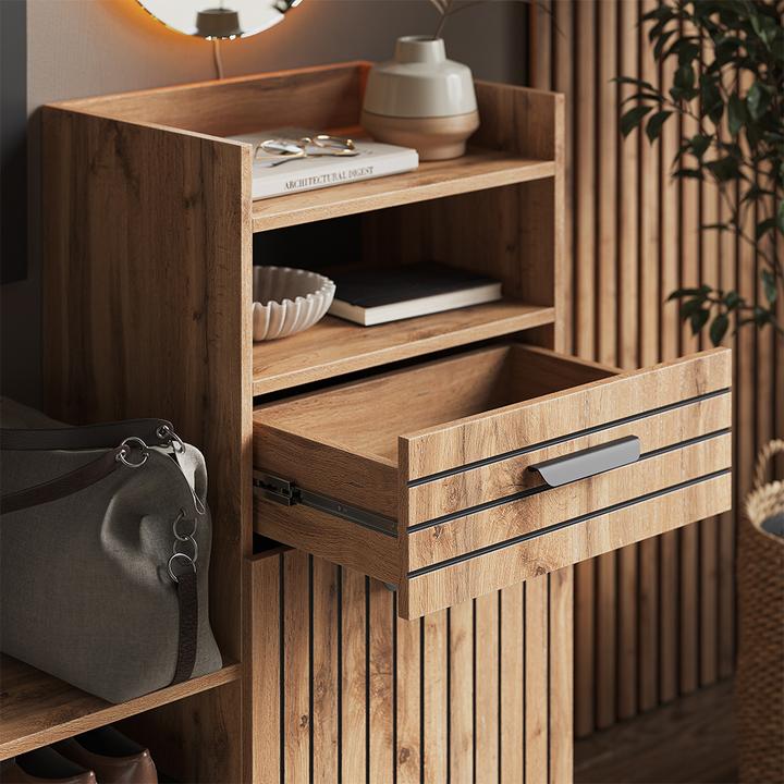 Actual product image Vicco Wardrobe Amber, Oak Wotan, 100 x 100 cm 3 parts