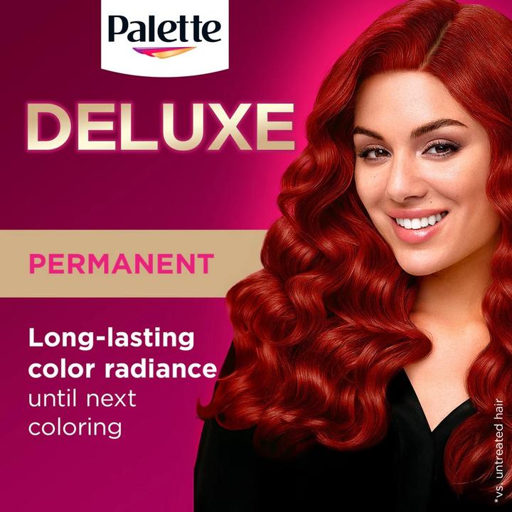 Actual product image Palette Deluxe Oil-Care Hair Dye Permanently Colouring From Micro-Oil 575 Intense Red (575 Intense Red)
