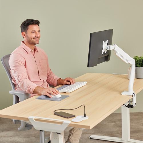 Actual product image Fellowes Einbausteckdose Schreibtisch 230V USB-A,USB-C weiss (1x, Type 13, 2 m)