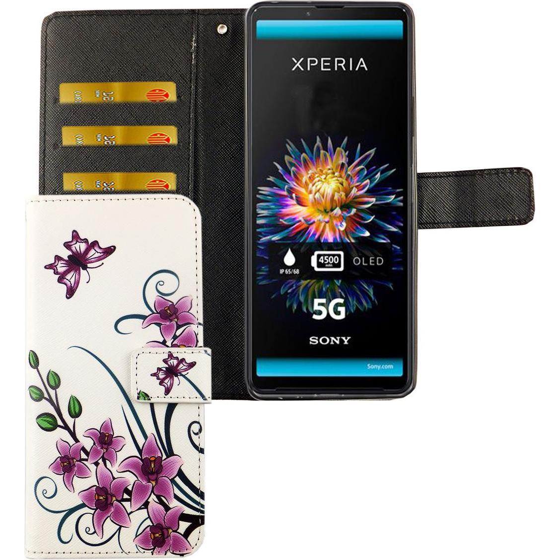 Thumbnail - König Design Handyhülle für Sony Xperia 1 III Case Cover Schutztasche Schutzhülle Bookstyle (Sony Xperia 1 III), Smartph...