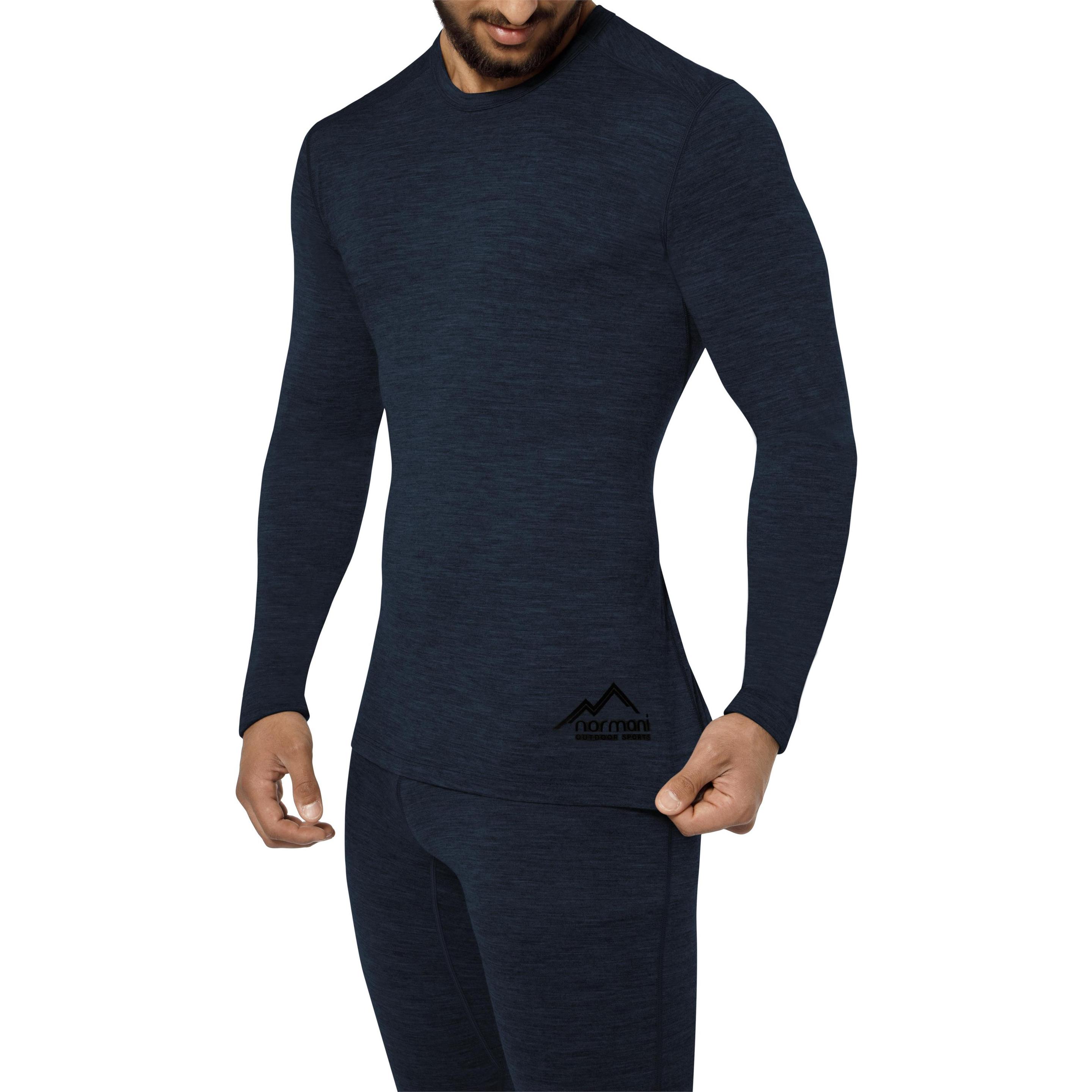 Normani, Herren, Funktionsshirt, Herren Merino Langarm Melbourne (XXL), Blau, XXL